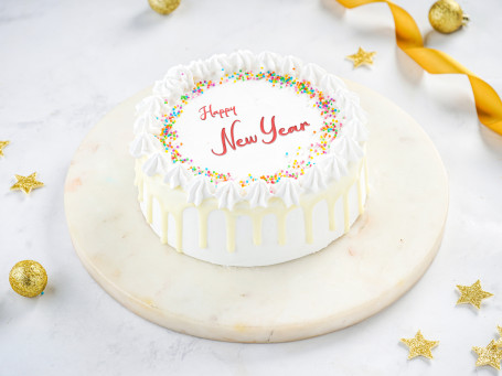 Happy New Year Vanilla Cake