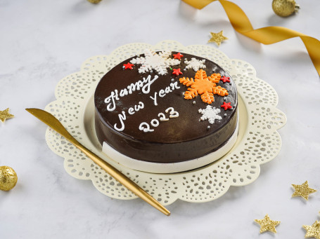 New Year Special Chocolate Fondant Cake