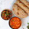 Sev Tamatar, Bhindi Chana, Paratha Thali