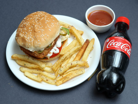Veg Burger Coke French Fries