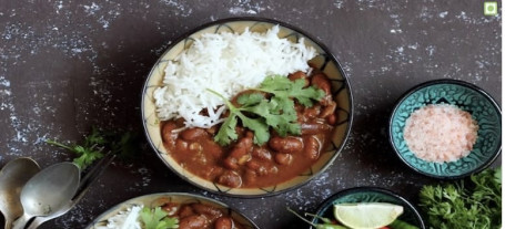 Rajma Rice Desi Ghee With Mango Juice