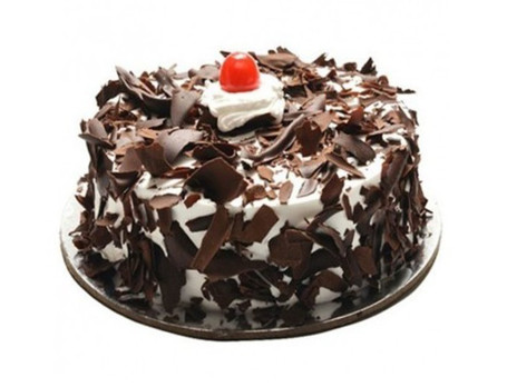 Eggless Blackforest 1 Kg Cake With Knife And 2 Candels