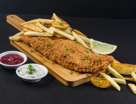 Whole Fillet, Chips, Wedges And 2 Dips