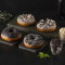 2 Chocolate 2 White Chocolate Donuts Combo (4 Pcs)