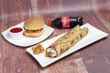 Chicken Roll And Chicken Burger Coke [250Ml]