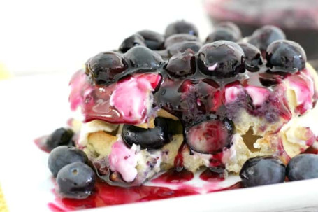 Blueberry Cream Caramel Waffle {Half}