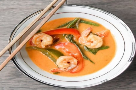 Prawns In Red Thai Curry (Coconut Base)