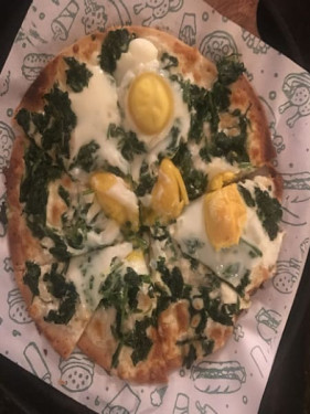 Florentine Baked Egg Spinach Pizza