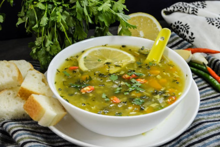 Lemon Corn Coriander Soup