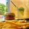Jalapeno Delight Burger With Masala Lemonade And Fries