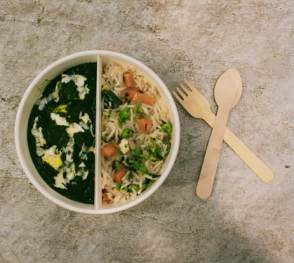 Palak Paneer With Veg. Pulav