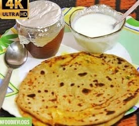 Paneer Paratha With Dahi Achar