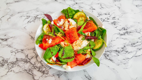 Fresh Watermelon And Mozzarella Salad With Rapeseed Oil And Aged Balsamic Dressing