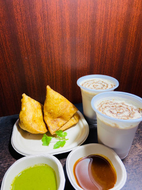 2 Cold Coffee 2 Aloo Samosa