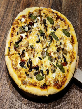 Pesto Mushroom Feta Olive Pizza (10 Inch)