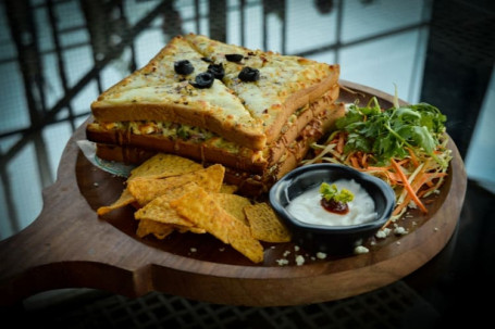 Melting Cheese Sandwich With Nachos Chef's Special