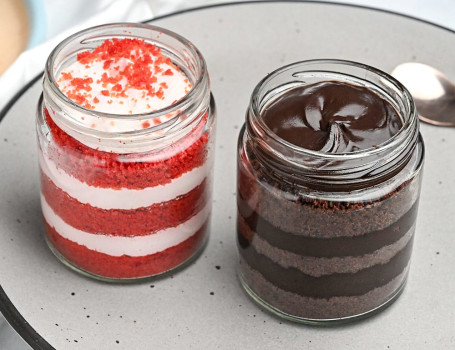 Red Velvet Chocolate Mini Jar Cake Combo