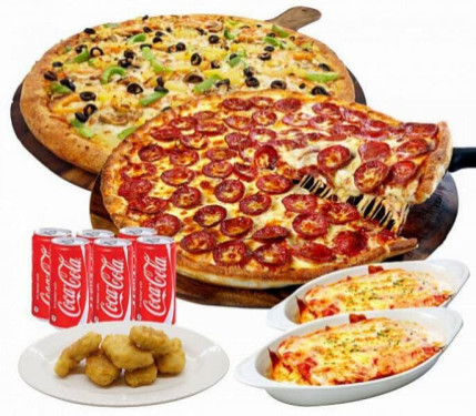 6 Pizza De Pollo Picante (7 Pulgadas) 6 Paquete De Pollo 6 Coca-Cola