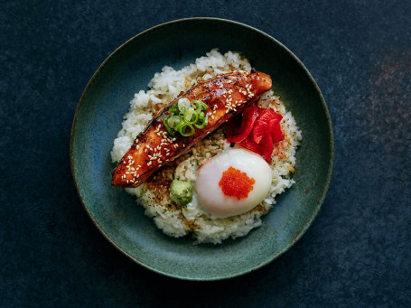 Aburi Salmon Rice With Signature Teriyaki Sauce