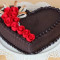 Eggless Heart Shaped Chocolate Cake