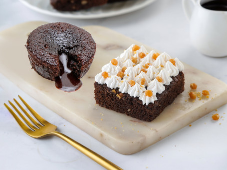 Torta De Lava Choco De Brownie De Caramelo