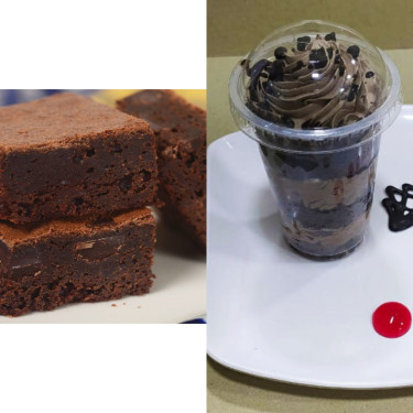 Jar Cakes (Mango (Or) Chocolate (Or) Red Velvet) Brownie (2 Pcs)