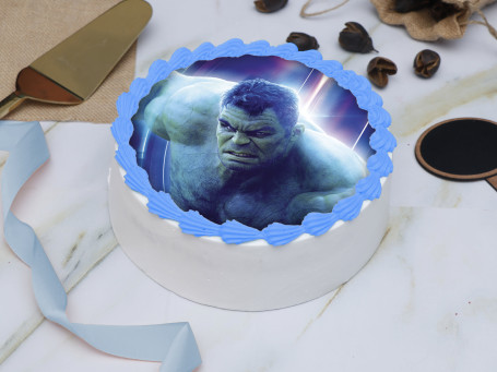 Avengers Hulk Photo Cake