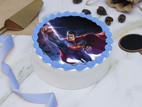 Superman Into Space Photo Cake