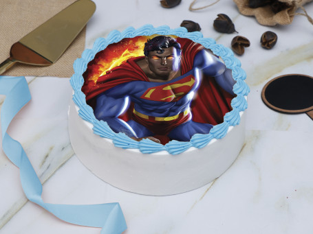 Vintage Superman Photo Cake