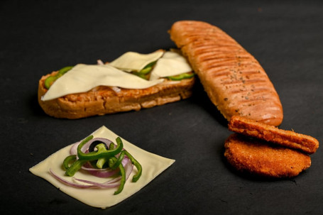 Colonel Chicken Cutlet Super Hero Panini Sandwich [8 Inches]