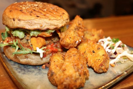 Mexican Black Bean Pea Burger