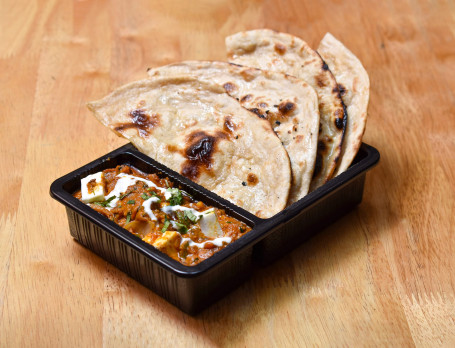 Kadhai Paneer With 2 Pc Tandoori Roti Raita