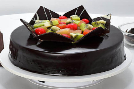 Exotic Fruit Chocolate Cake (Eggless)