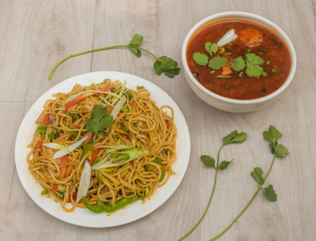 Veg Noodles Veg Manchurian Dry Gravy