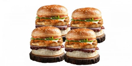 Veg Burger Bonanza- 4 Burgers