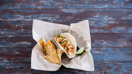 Taco De Pescado Rebozado En Tempura