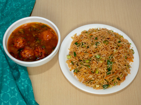 Fried Rice Veg Manchurian [4 Pc.