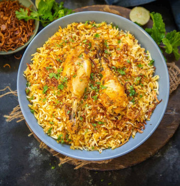 Chicken Biryani Dum (2 Pcs) With Chutney Raita