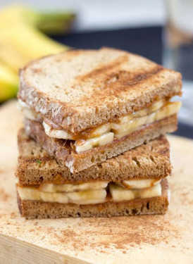 High Protein Anti Hangover Peanut Butter Banana Sandwich