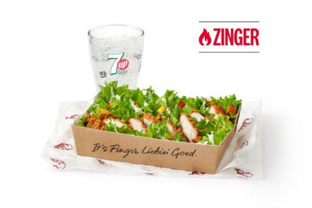 Caja de ensalada Zinger con una bebida