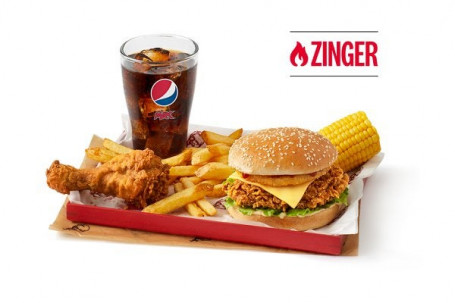 Zinger Tower Box Meal Con Pc Pollo