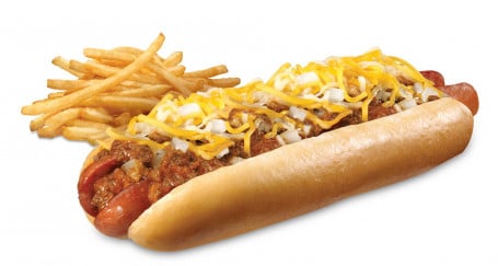 Footlong 'N Fries Con Queso Y Chile