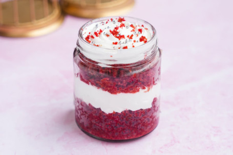 Eggless Red Velvet Cake Jar