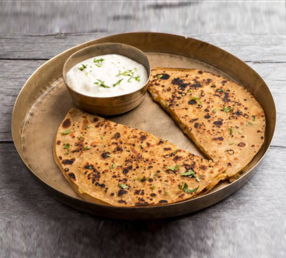 Aloo Paratha(2pc) With Curd And Chole