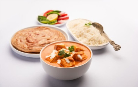 Paneer Mughlai Rice Roti Meal Combo