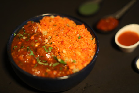 Masala Fried Rice With Paneer Manchurian