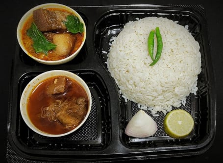 Plain Rice With Pork Bamboo Shoot And Pork With Lai Paat