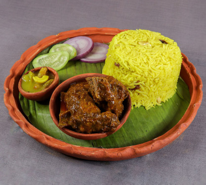 Basanti Pulao Mutton Kosha