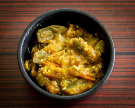 Brinjal With Dry Fish Chutney