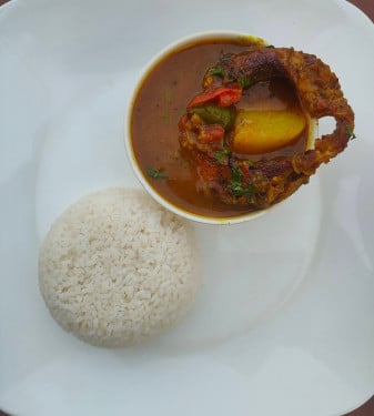 Plain Rice Fish Curry Of The Day